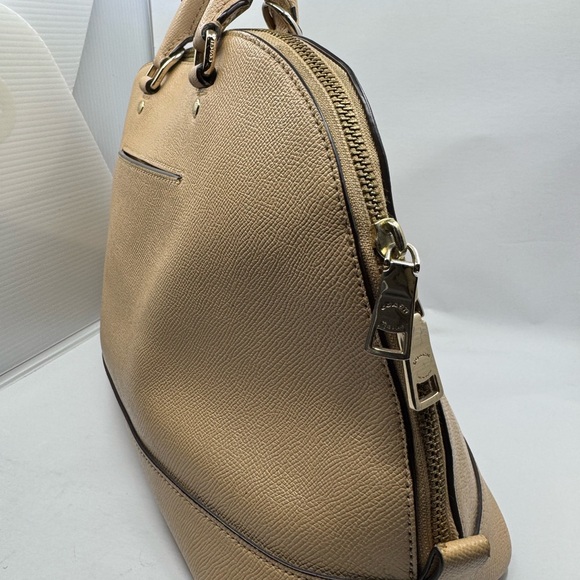Coach dome Satchel Tan Leather Women's Bag - Picture 5 of 14